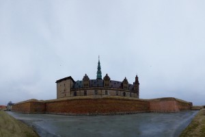 Kronborg slot vinter panorama
